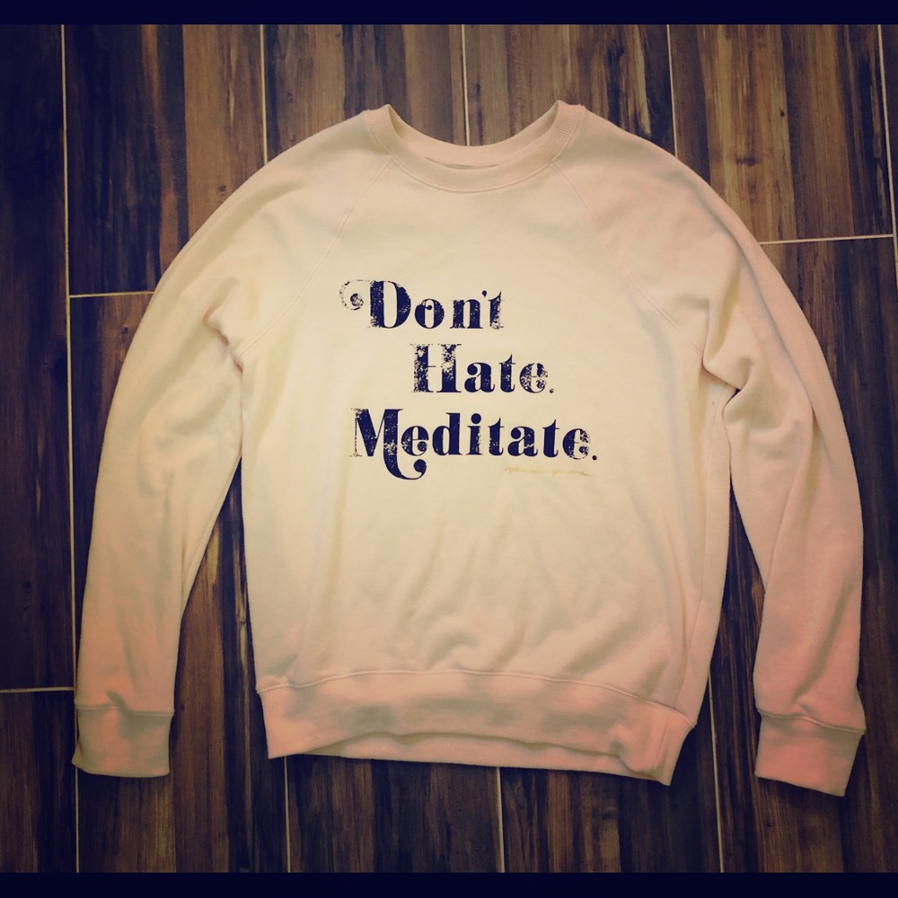 Spiritual Gangster Meditate sweatshirt, size S